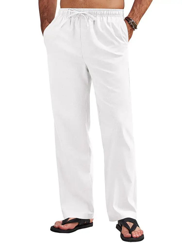 Sumer Linen Blend Beach Yoga Trousers Pants