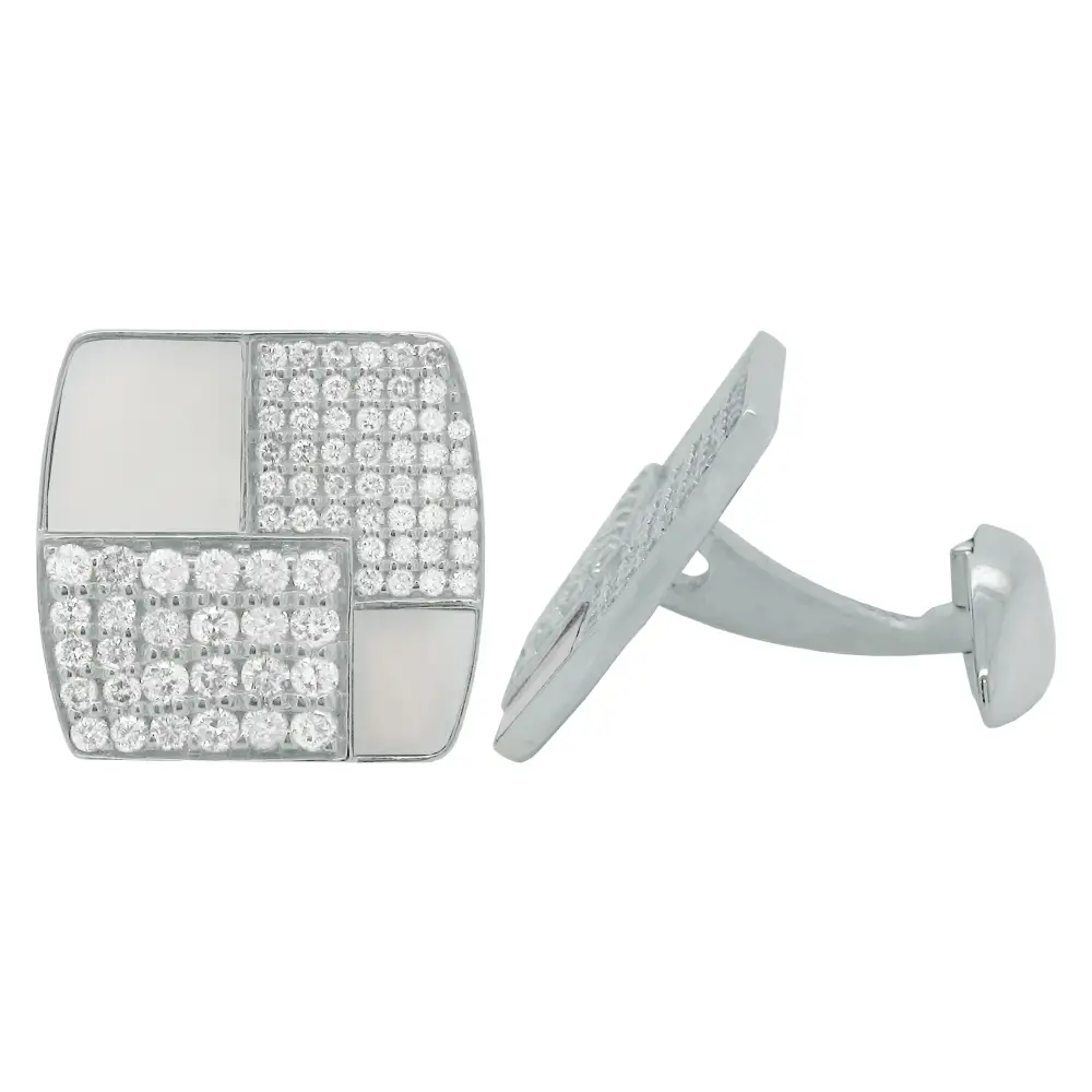 Heritage Diamond Mother Of Pearl Cufflinks