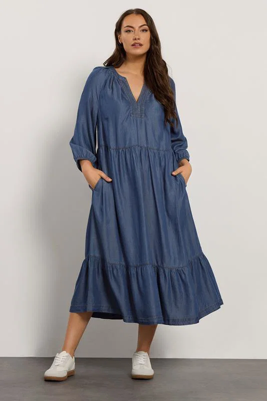 Blue Lyocell Denim Dress detail 1