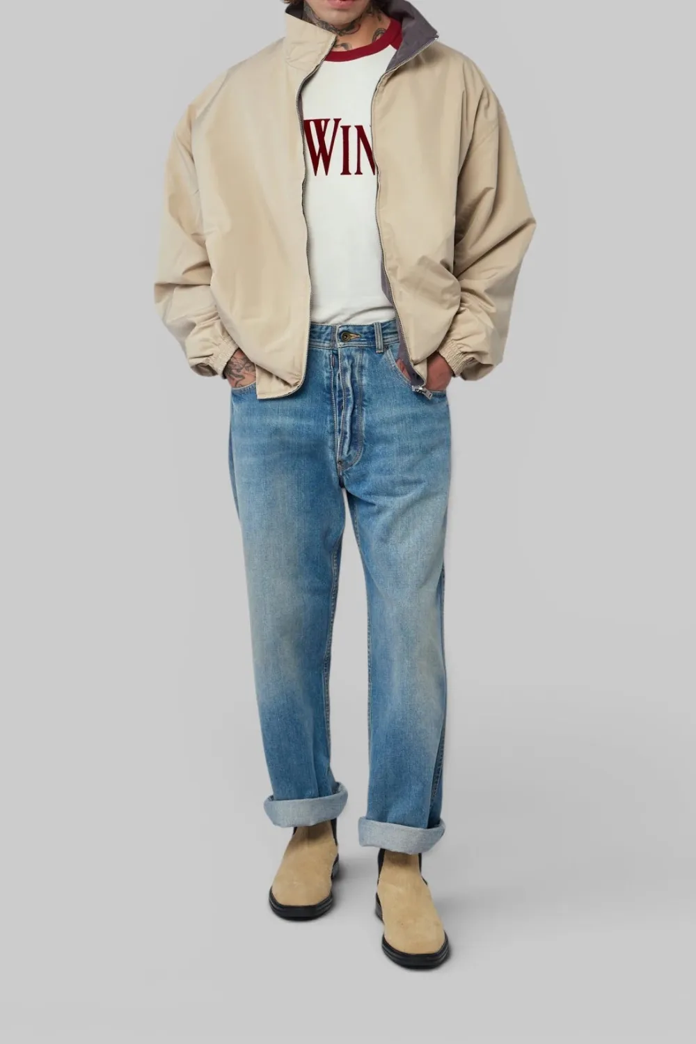 Reversible Zip-Front Bomber Jacket