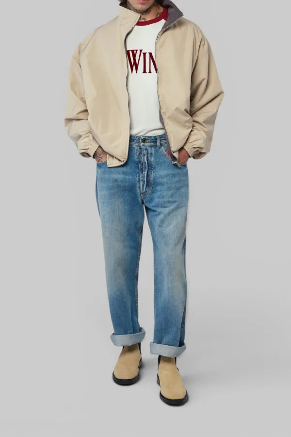 Reversible Zip-Front Bomber Jacket