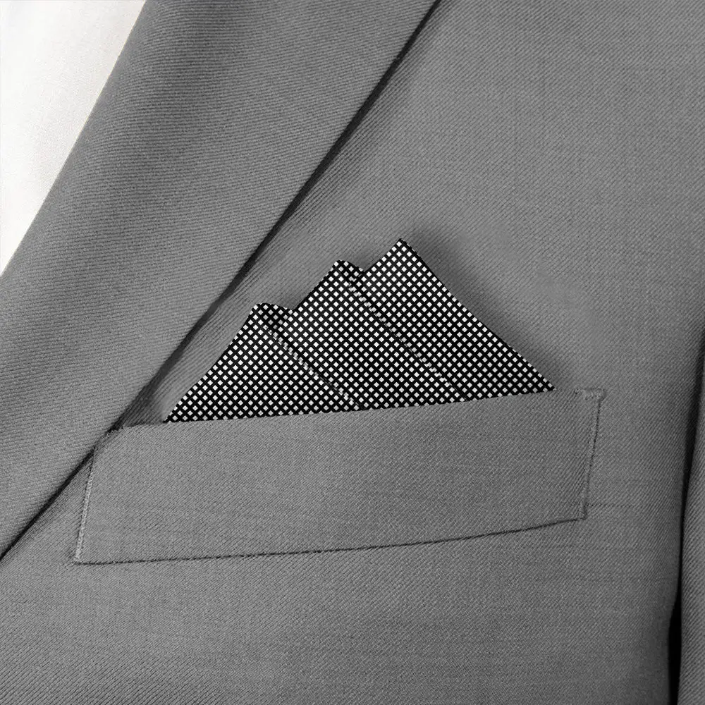 Contemporary Sharp Geometric Textured Pocket Square