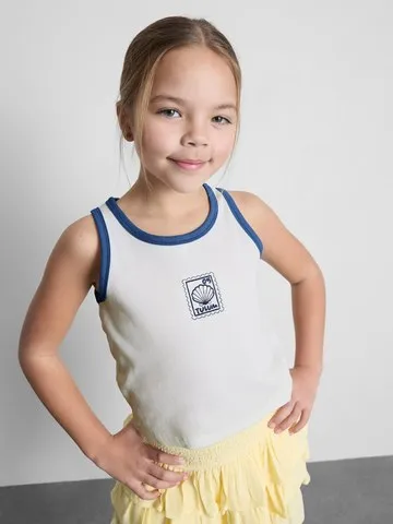 7-15yrs | Embroidered Ribbed Vest