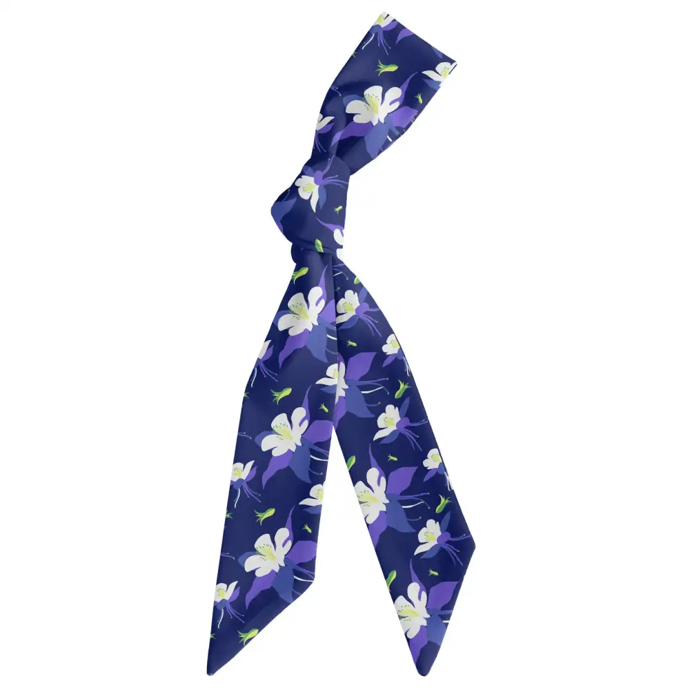 Columbine Floral Pattern Hair Scarf