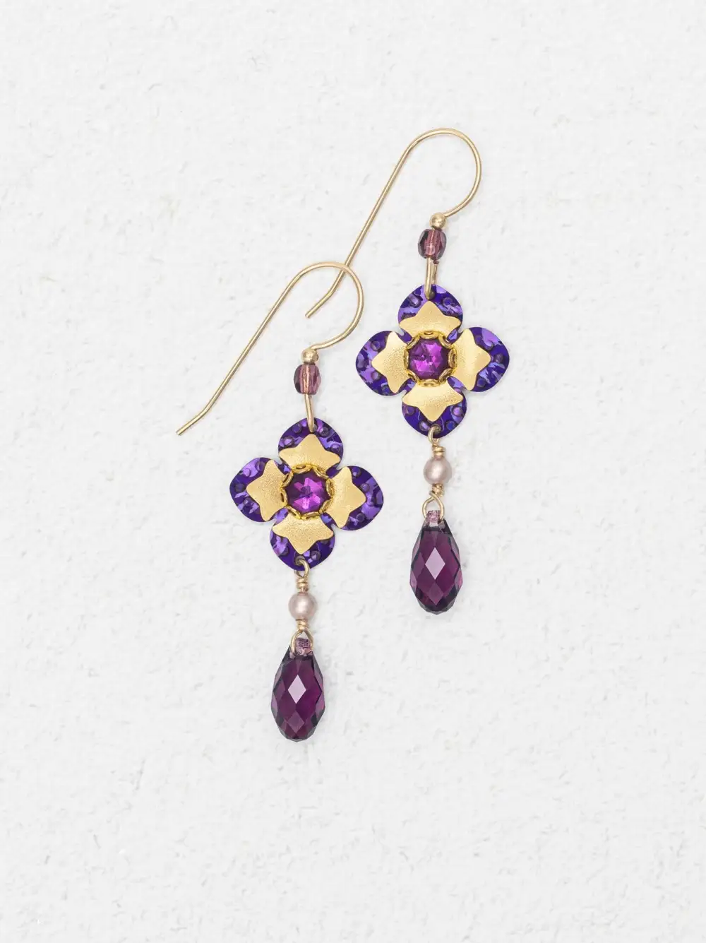 Sculpted Pearl Crystal Accent Statement Earrings