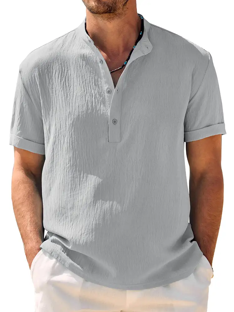 Casual Breathable Soft Henley Shirt