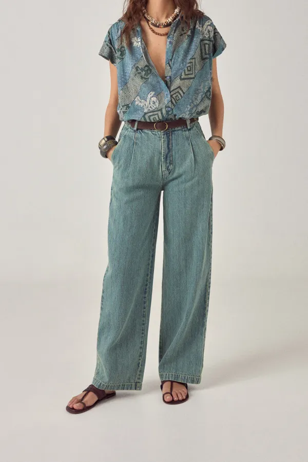 Western Stripe Denim Jeans