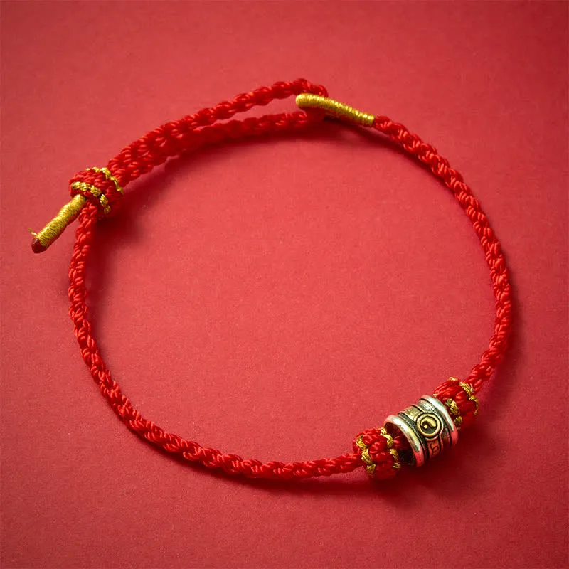 Copper Yin Yang String Bracelet