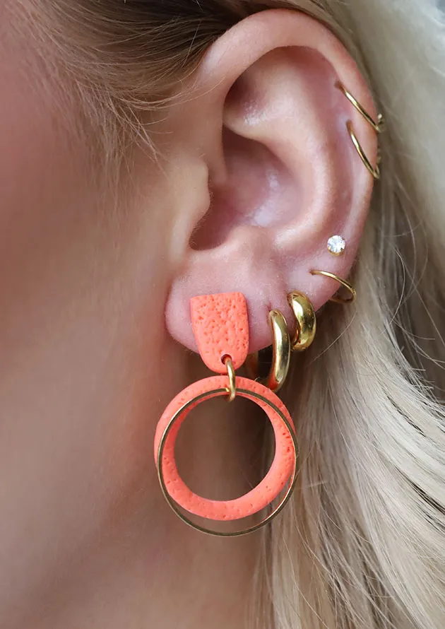 Layered Geometric Drop Earrings