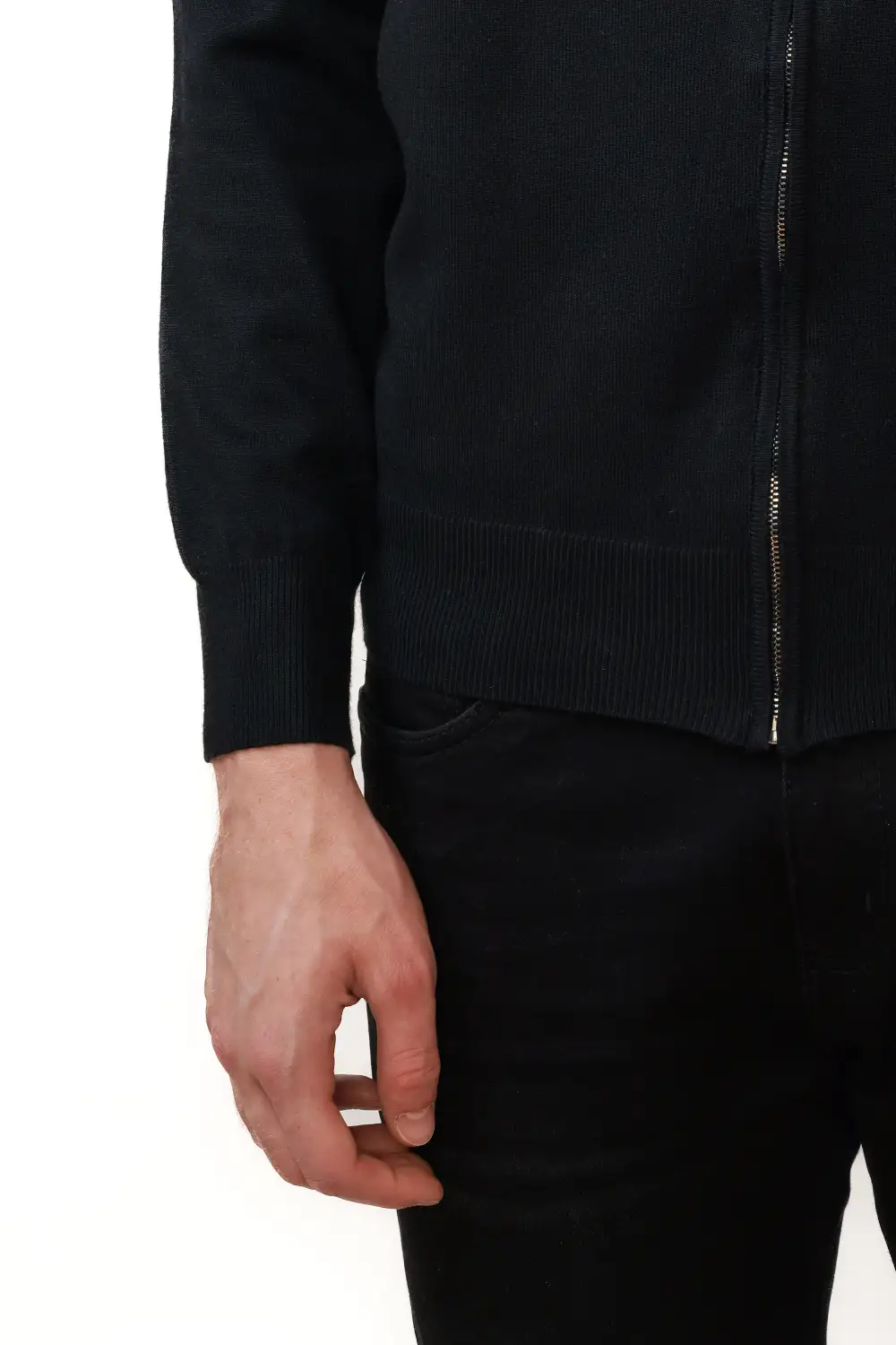 Everyday Regular Fit Full Zip Viscose Knit Vest