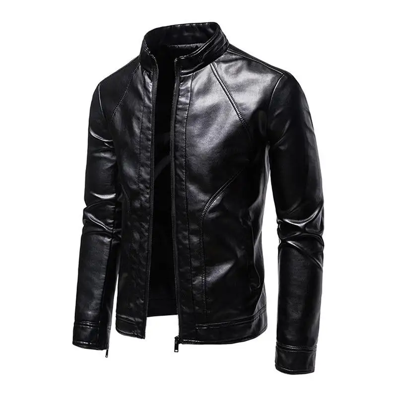 Rugged Pocket Leather Jacket