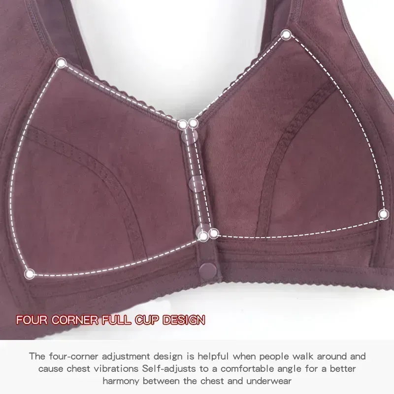 🔥Buy 1 Get 3(3packs)🔥 Mama Cotton Front Closure Bra-FREE SHIPPING