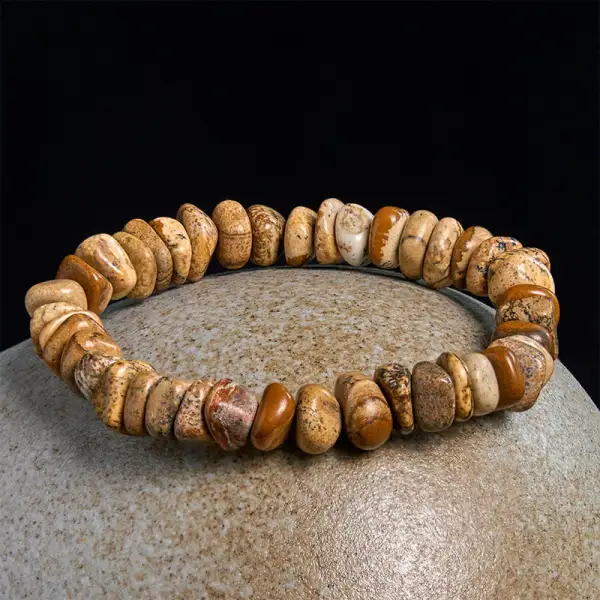 Picture Jasper Irregular Blocks Bracelet