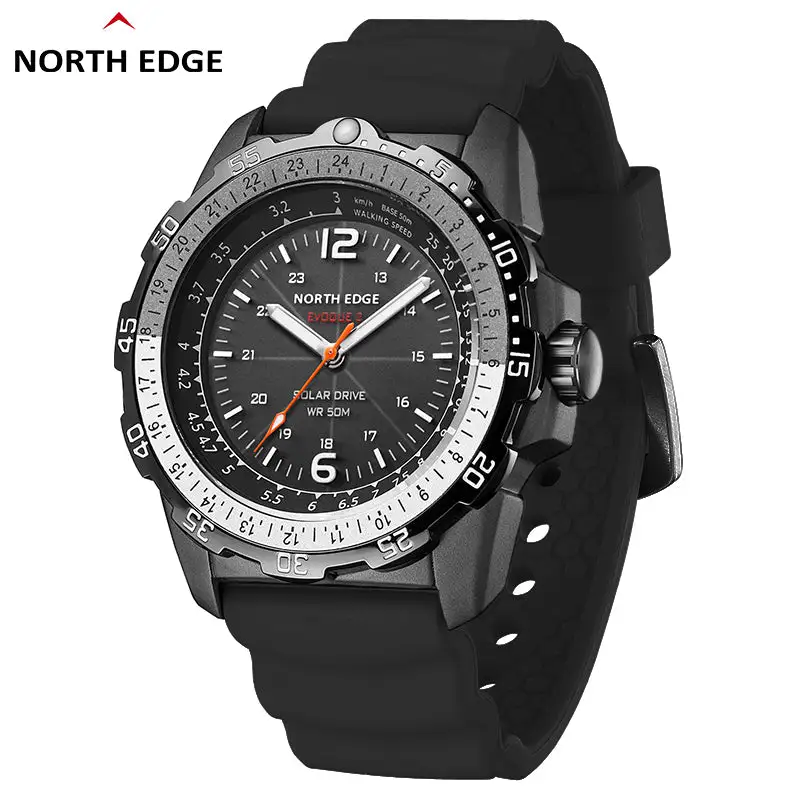 North Edge Light-driven watch eco drive military watch supplier Evoque 2- Never needs a battery replacement