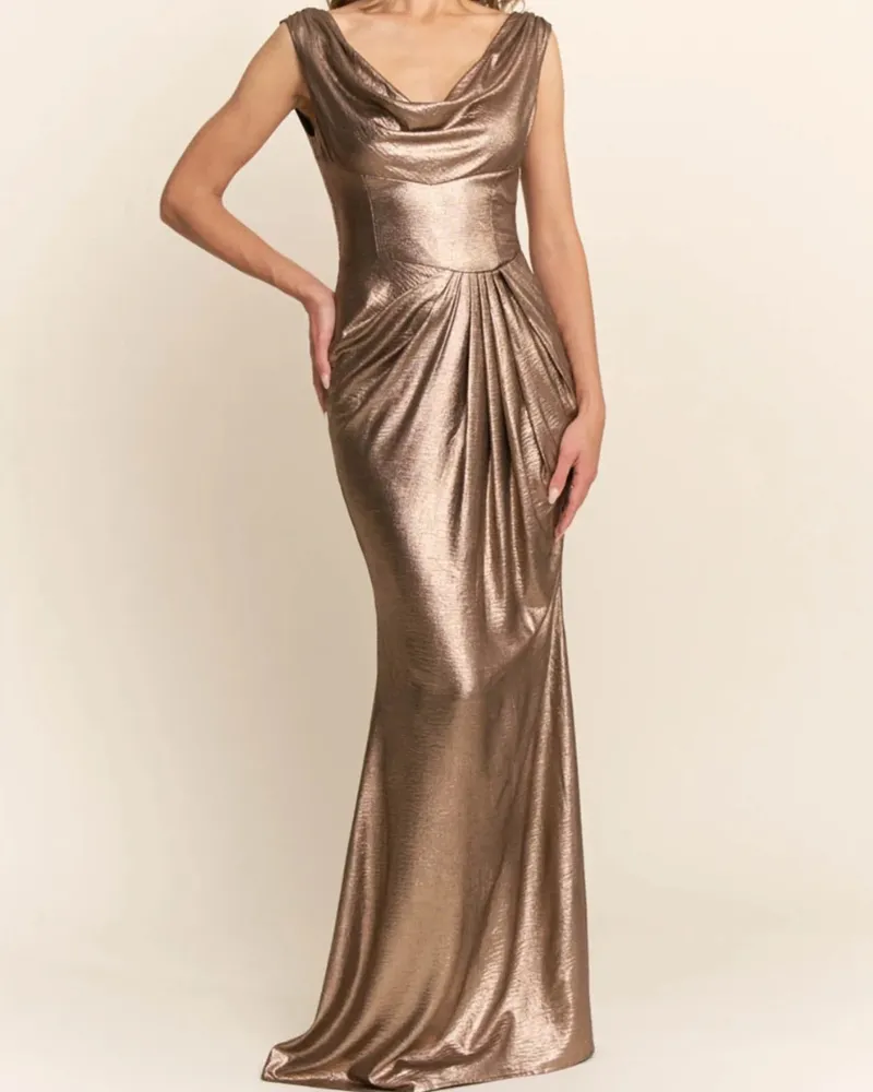 Easy Fit Pleated Maxi Tie Detail Dress