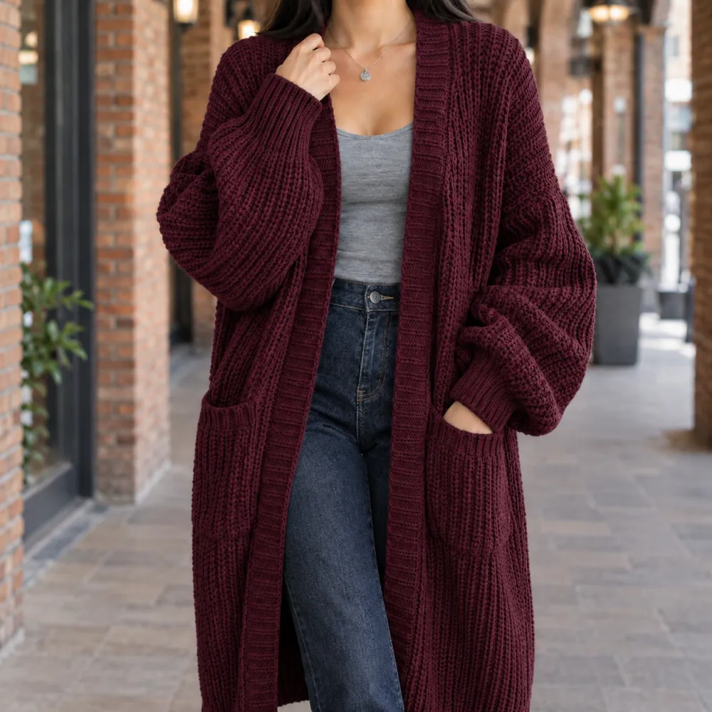 Oversized Polished Cardigan