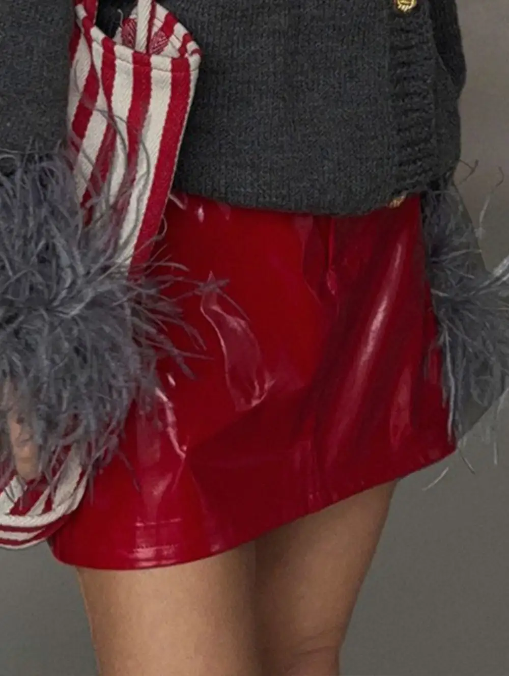 Faux Leather Mini Skirt
