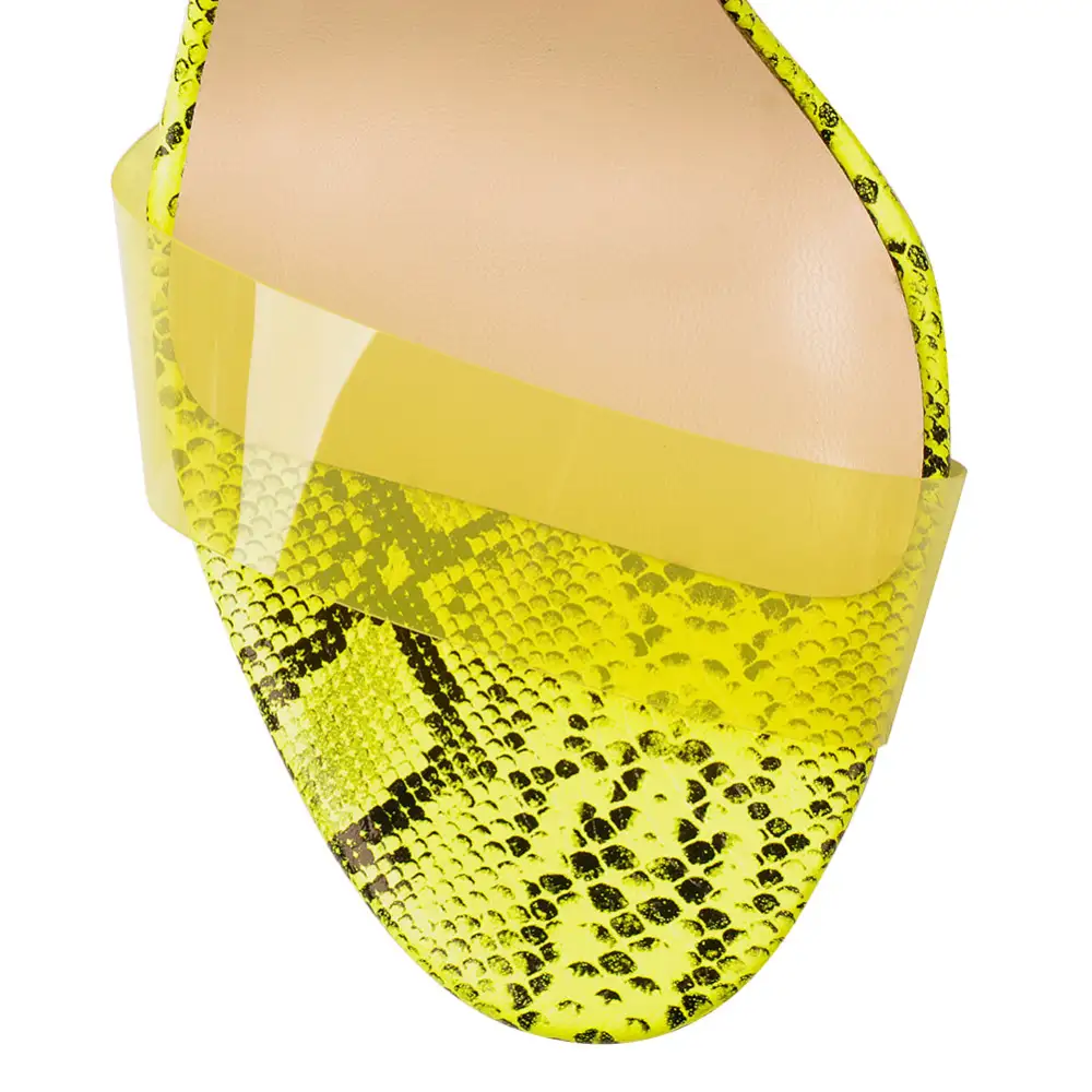 Clear Ankle Strap Perspex High Heel Sandals