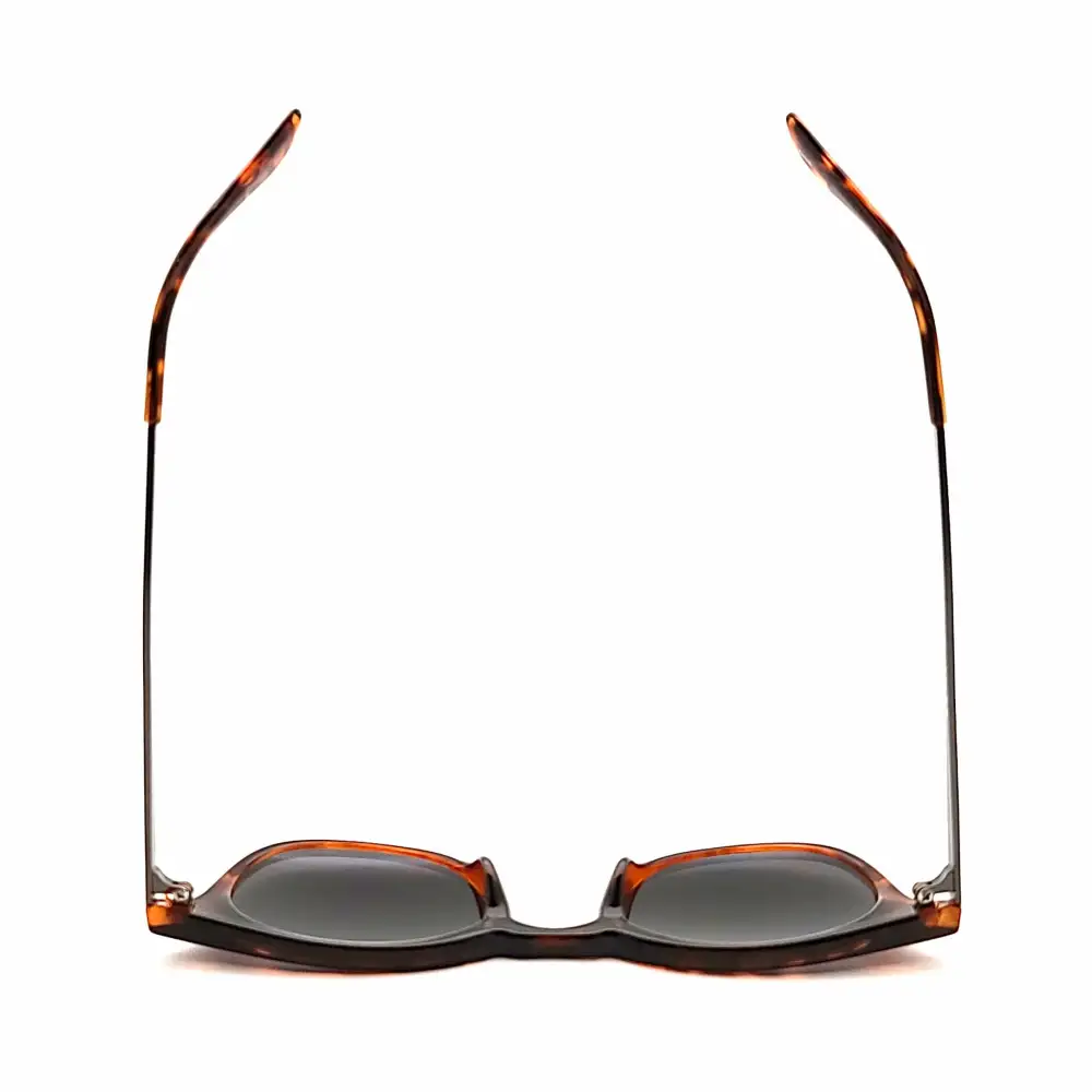 Round Full-Lens Smoke-Lens Reading Sunglasses
