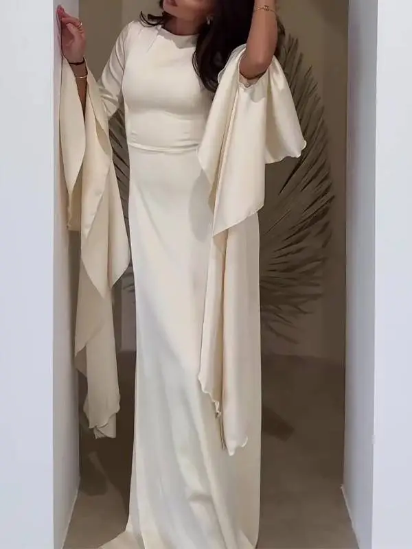 Resort Ruffle Sleeve Maxi Dress