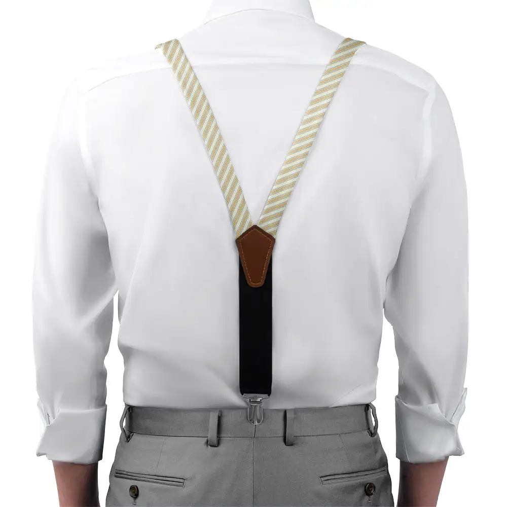 Modern Contemporary Stripe Pattern Suspenders