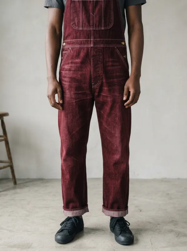 Men's Vintage Style Dark Wash Denim Bib Overalls