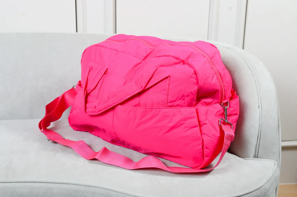 Fluffy Duffle Bag with Strap (Big)