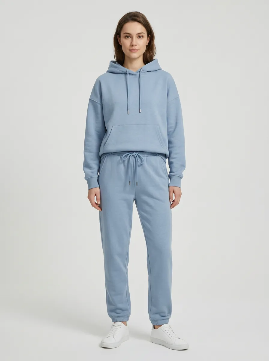 Women's Daily Hooded Sweatpants Set