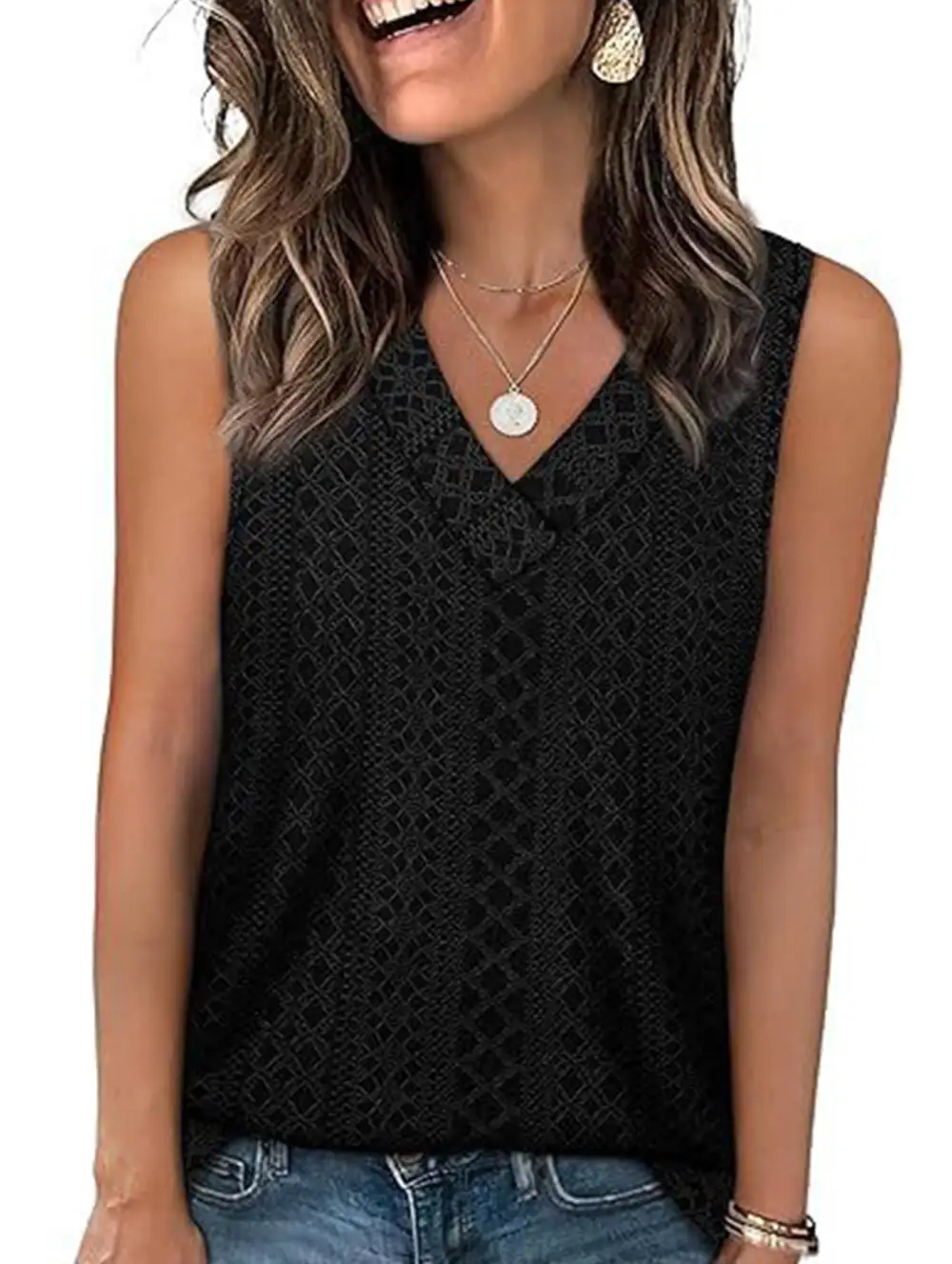 V Neck Loose Vest Top