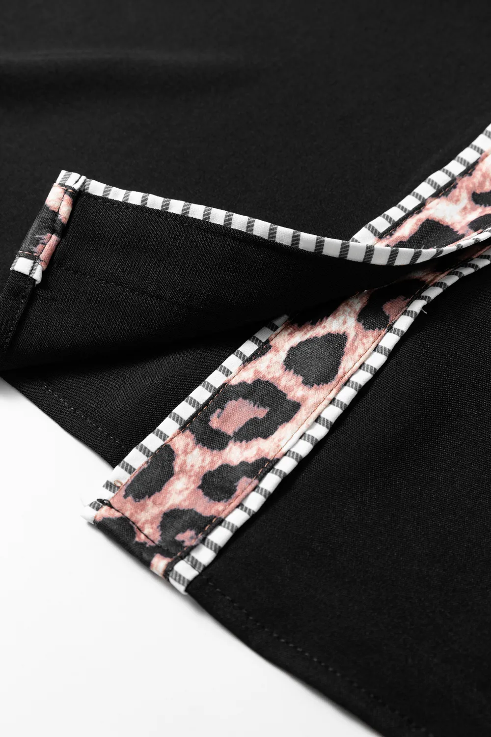 Black V Neck Short Puff Shirt