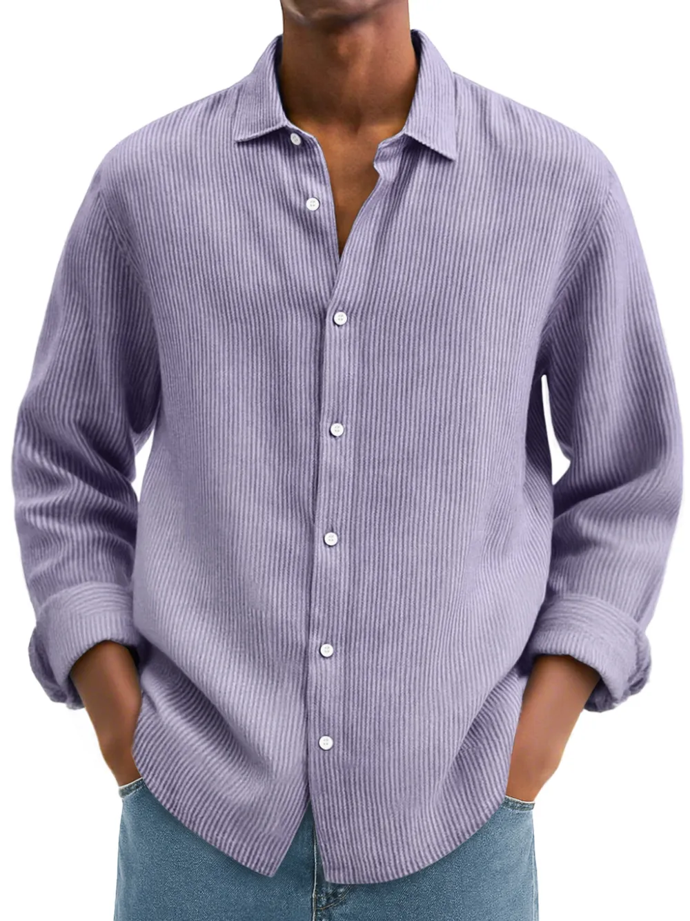 Clean Cut Corduroy Long Sleeve Shirt