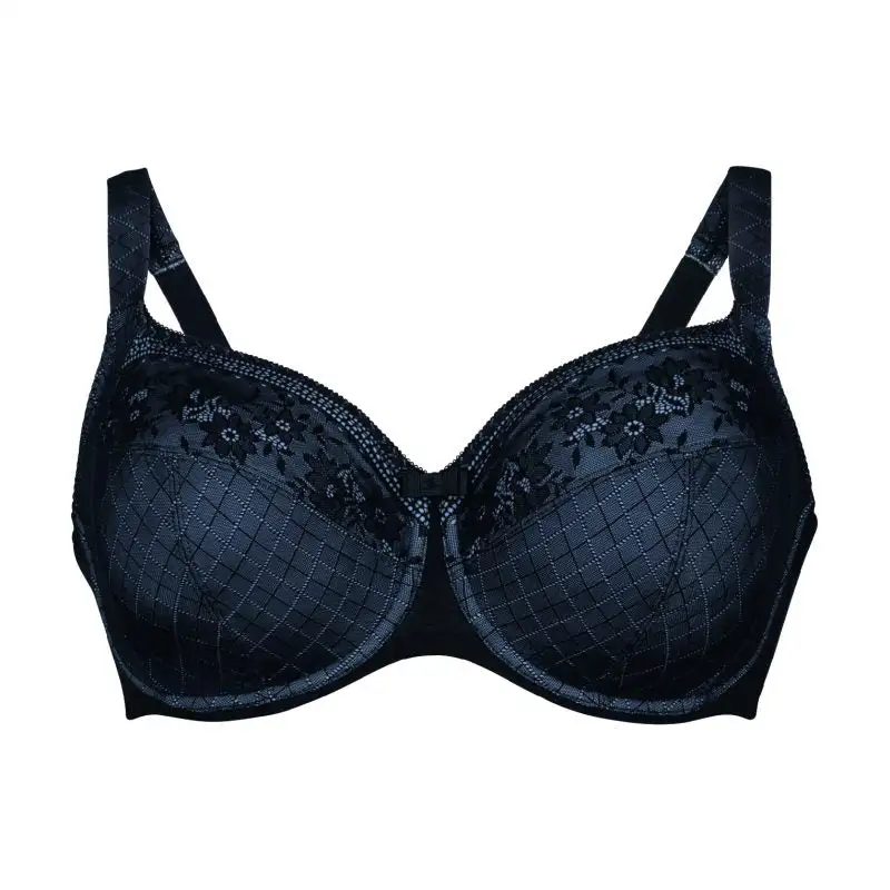 Women's Full Coverage Underwire Four-Part Cup Lace Deep Cup Floral Detail Fuller Bust Bra