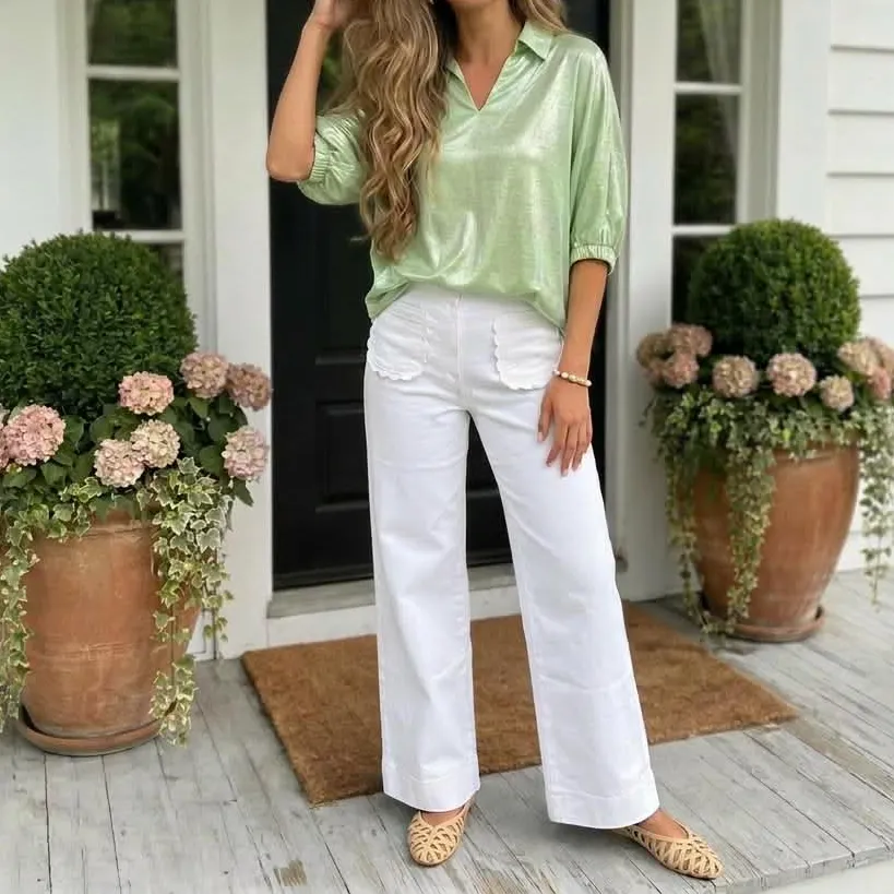 Neck Sleeve Blouse