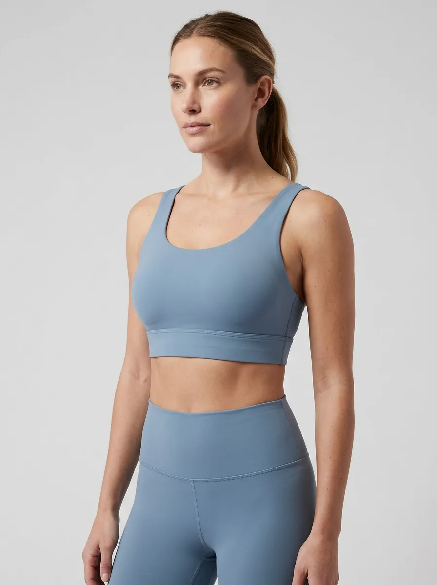 Women's Scoop-Neck Wide-Strap Sports Bra