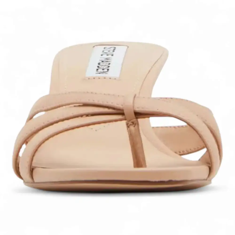 Cary Strappy Kitten-Heel Mule Sandals