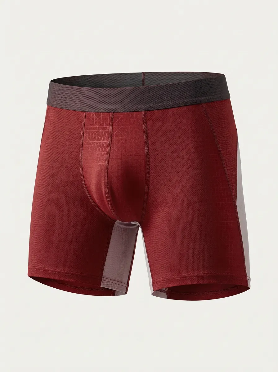 Men's Charcoal Grey Contrast Panel Boxer Briefs