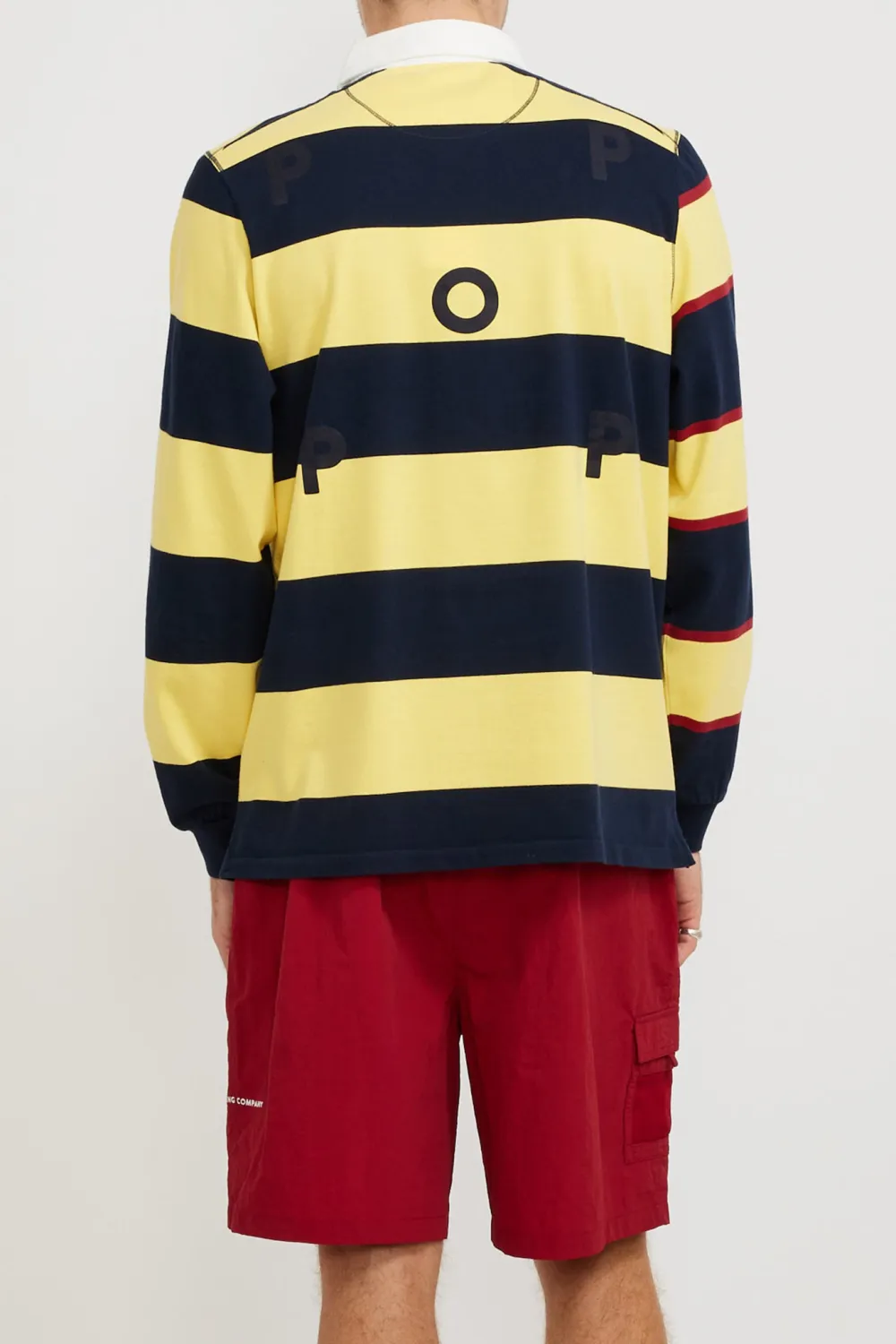 Striped Logo Rugby Polo