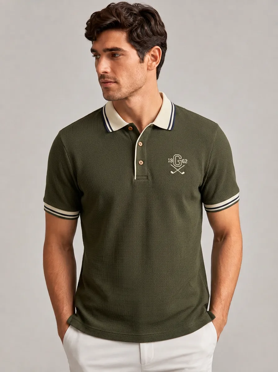 Men's Equestrian Lover 1962 Crossed Crop Printed Polo Shirt