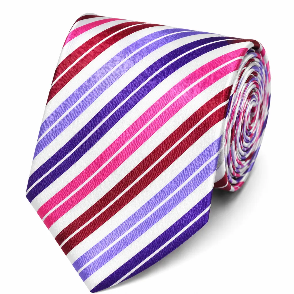 Sharp Silk Striped Men's Necktie Accessory Set