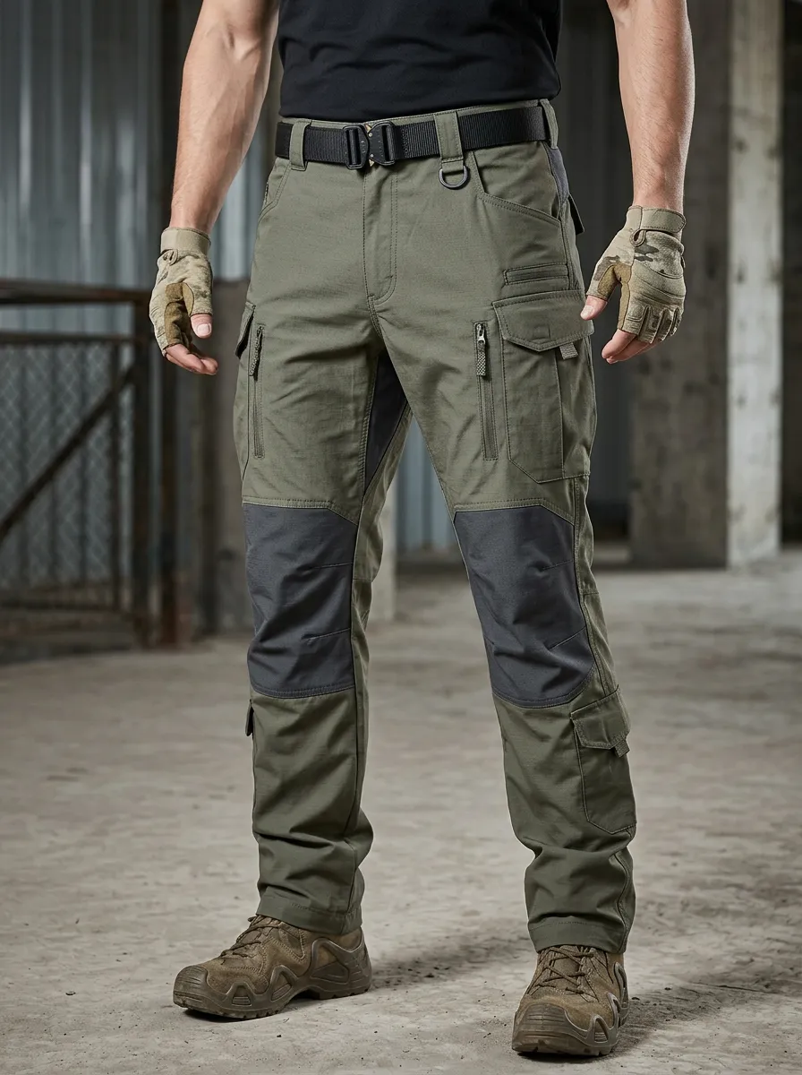Men's Functional Utility Multi-Pocket Waterproof Tactical Cargo Pants