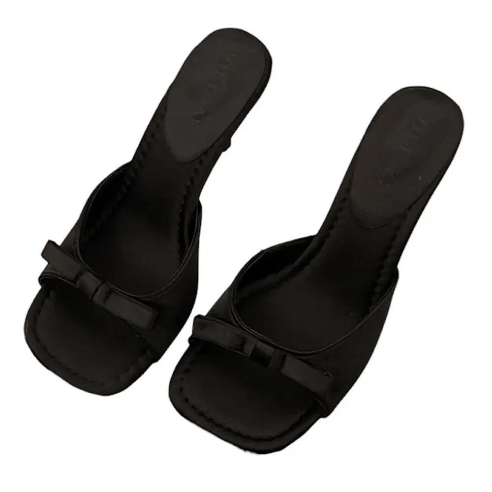 Coquette Bow Heeled Mules