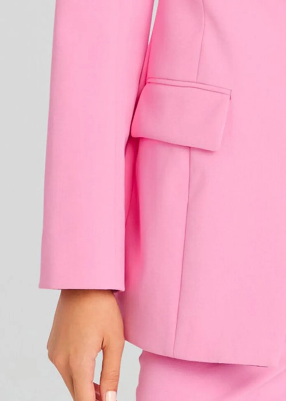 Lapel Pink Blazer
