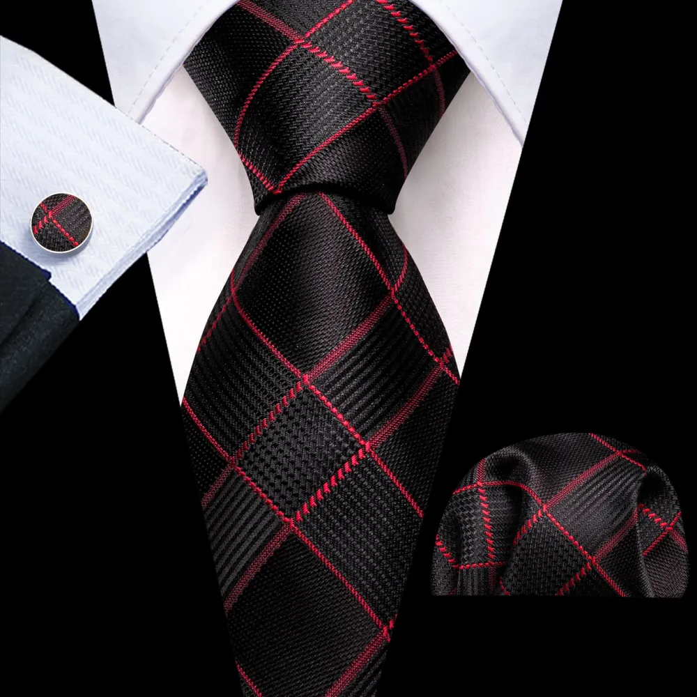 Striped Plaid Business Necktie Set