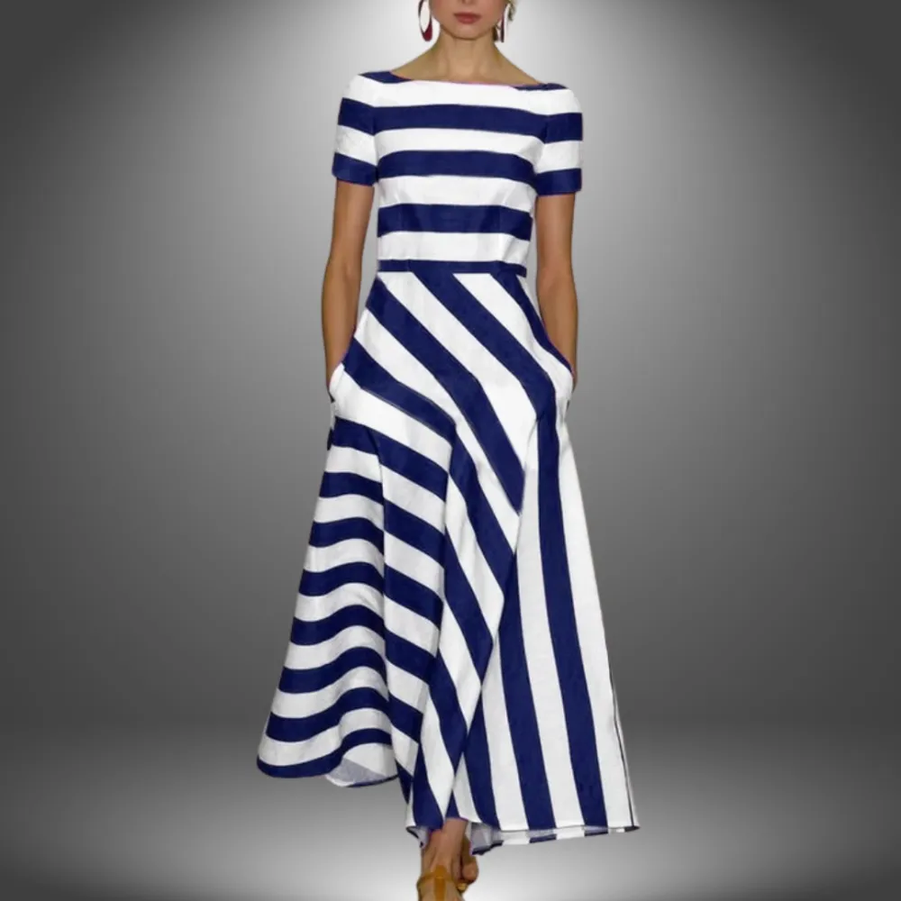  Striped Maxi Dress
