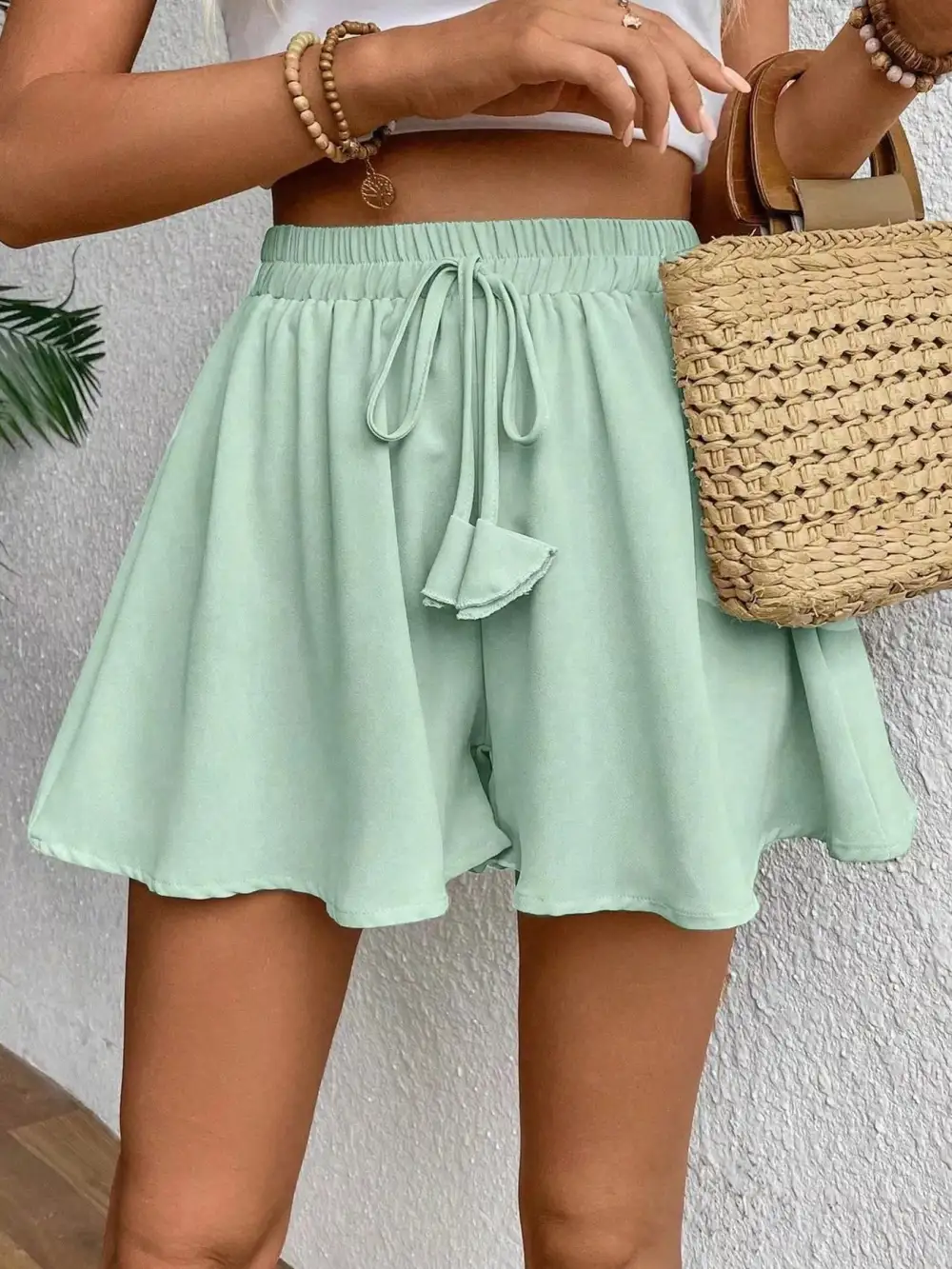 Drawstring Cotton Casual Shorts