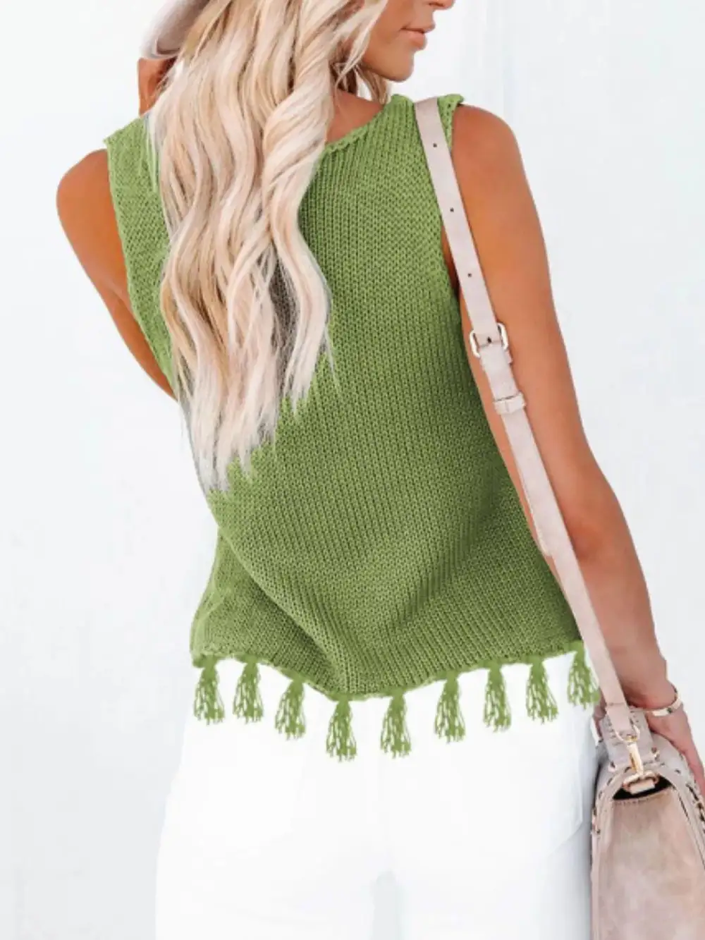 Knit Tassel Tank Top