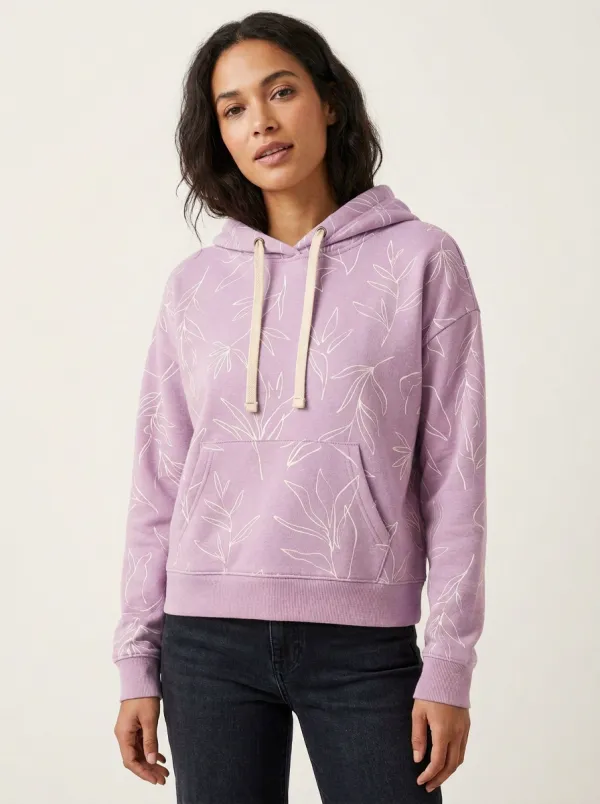 Women's Botanical Leaf Minimal Graphic Hoodie
