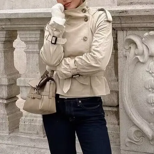 Polished Waist Tie Trench Coat
