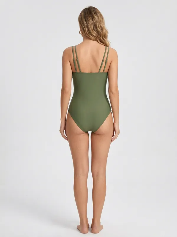 Women's Twist-Front Twist Cutout One-Piece Swimsuit
