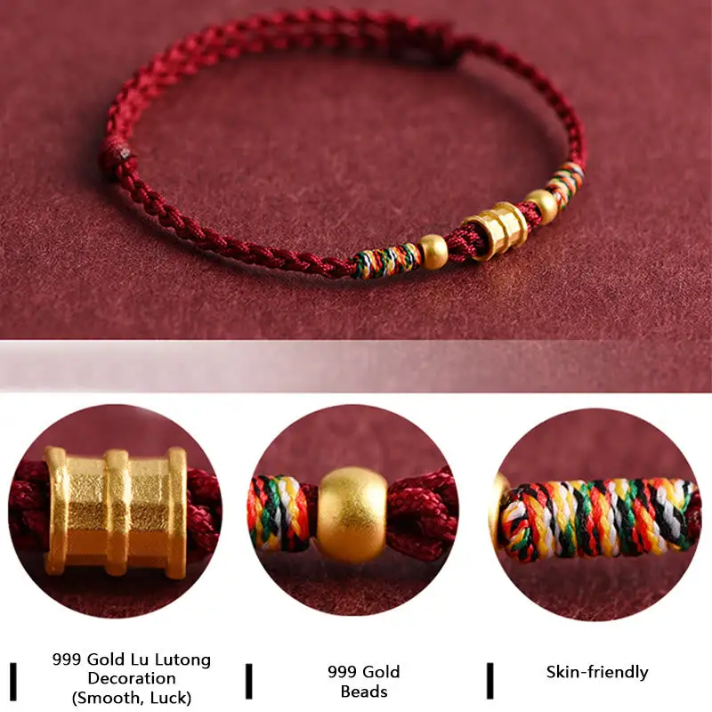 Small Bucket Shape Design Handmade Braided Rope Bracelet Anklet